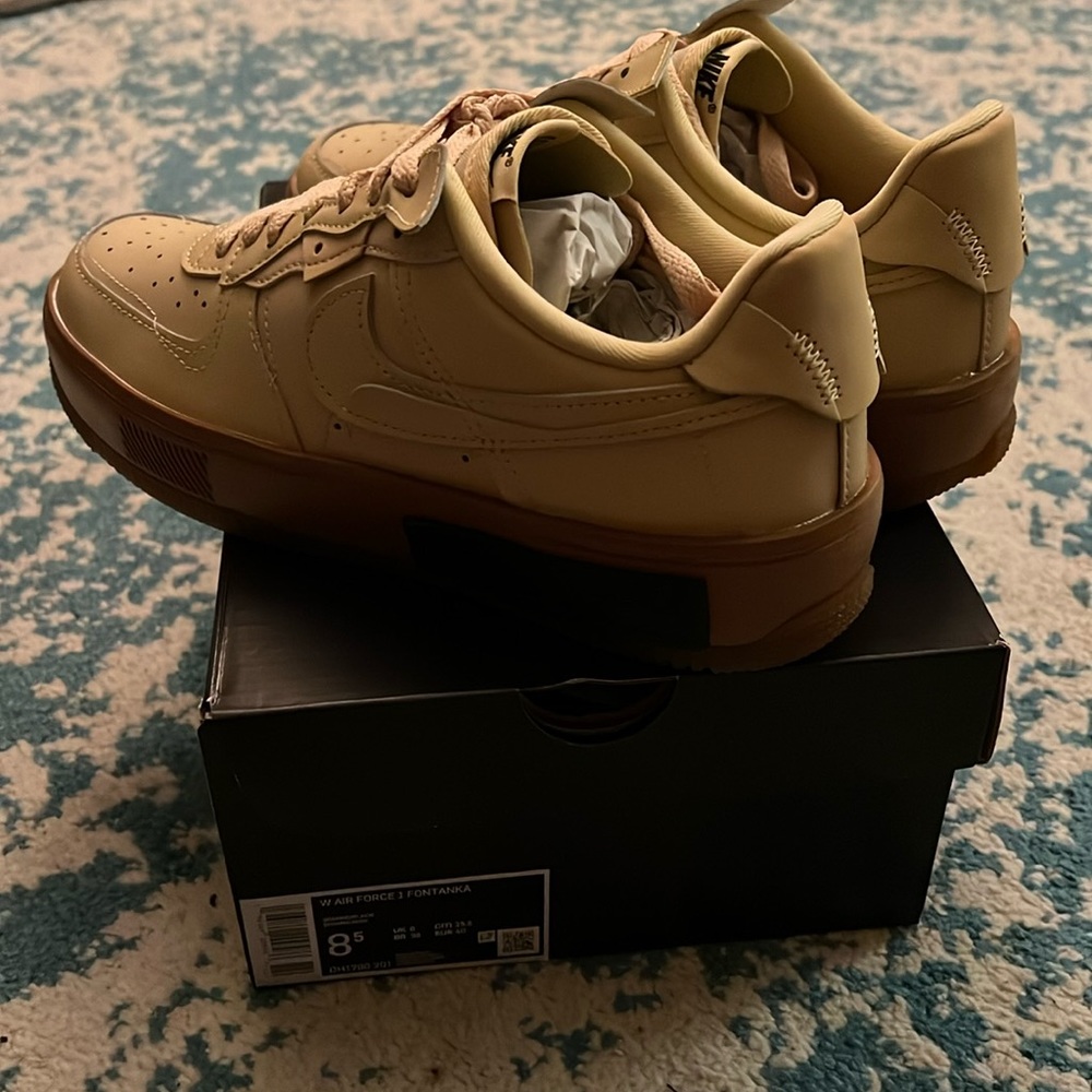 Brand New Air Force 1 Fontanka (W 8.5) with Box. Color Sesame/Black.